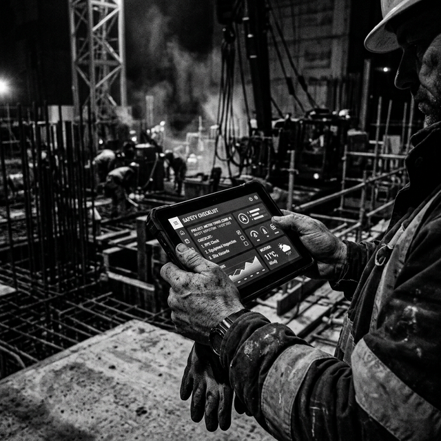 Digital Safety Dashboard on Tablet